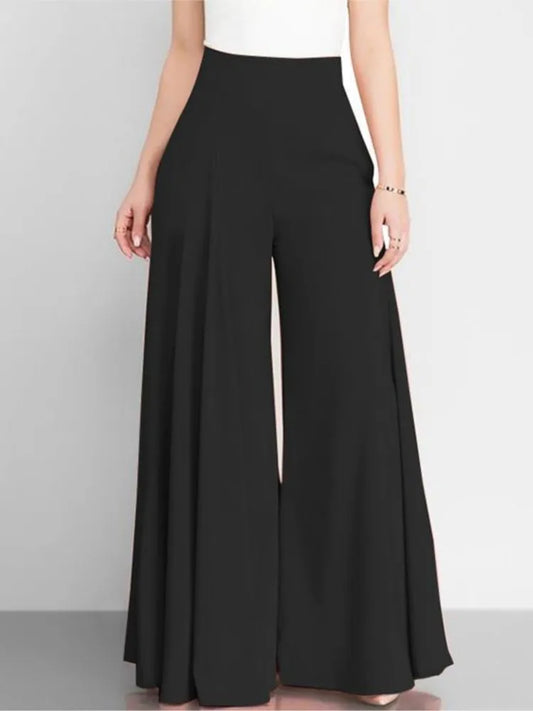 Elegant High Waist Wide Leg Pants for Women – Casual Office Chic