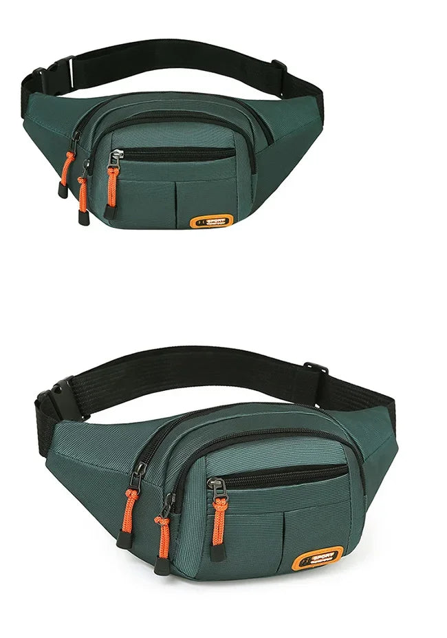 Oxford Waterproof Waist Bag for Men & Women – Large Capacity, Multifunctional Belt Pouch