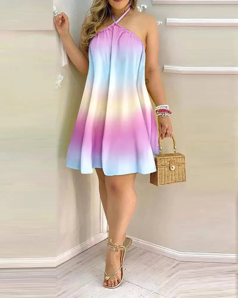 Boho Backless Halter Dress for Spring & Summer Women’s Fashion