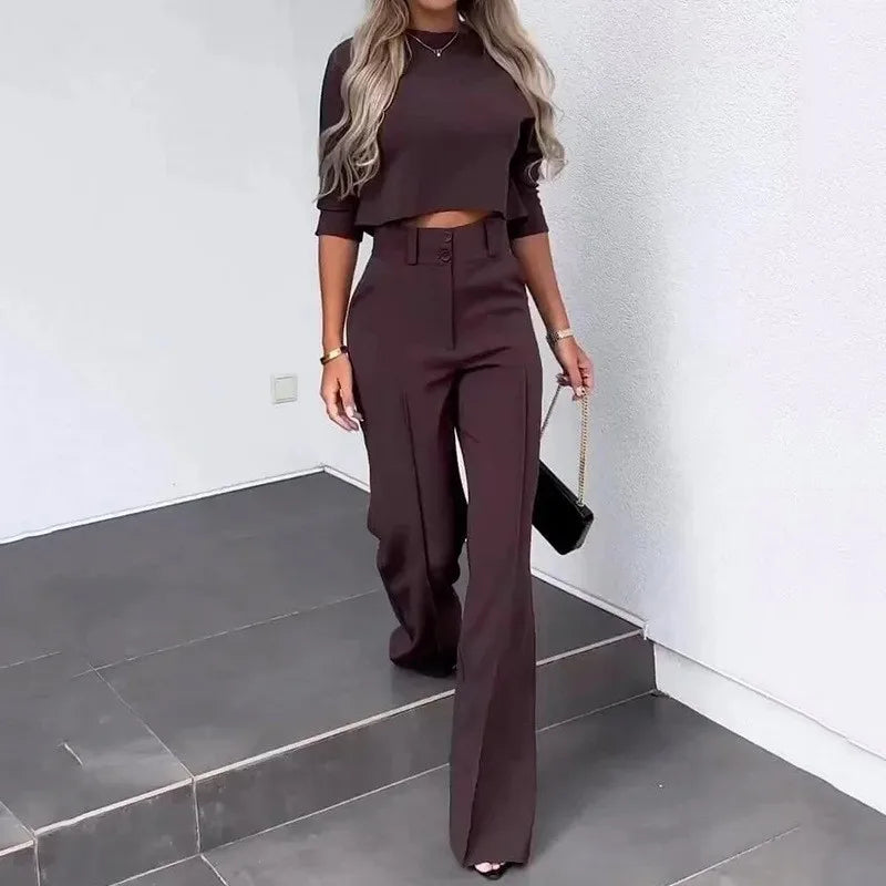 Elegant Office Lady Suits – 2024 Autumn Two-Piece Set