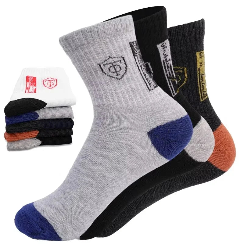 10 Pairs Breathable Cotton Sports Socks for Men – Bamboo Fiber Autumn & Winter Business Socks