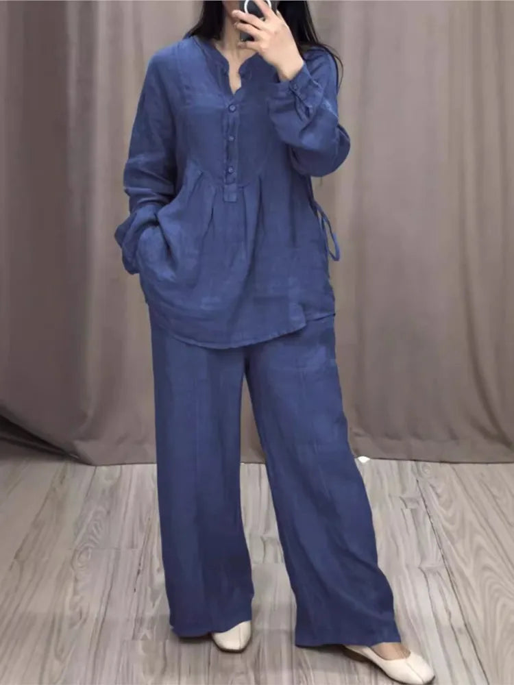 Women’s Cotton Linen 2-Piece Set