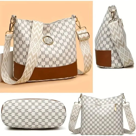 Retro-inspired crossbody handbag