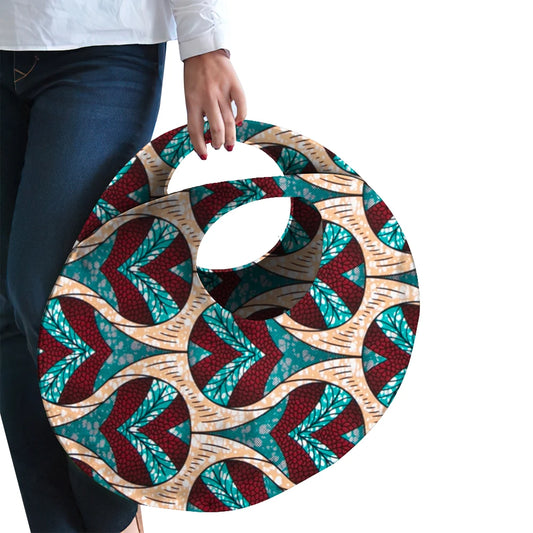 Round Beach Bag – Bohemian Handmade Woven Clutch