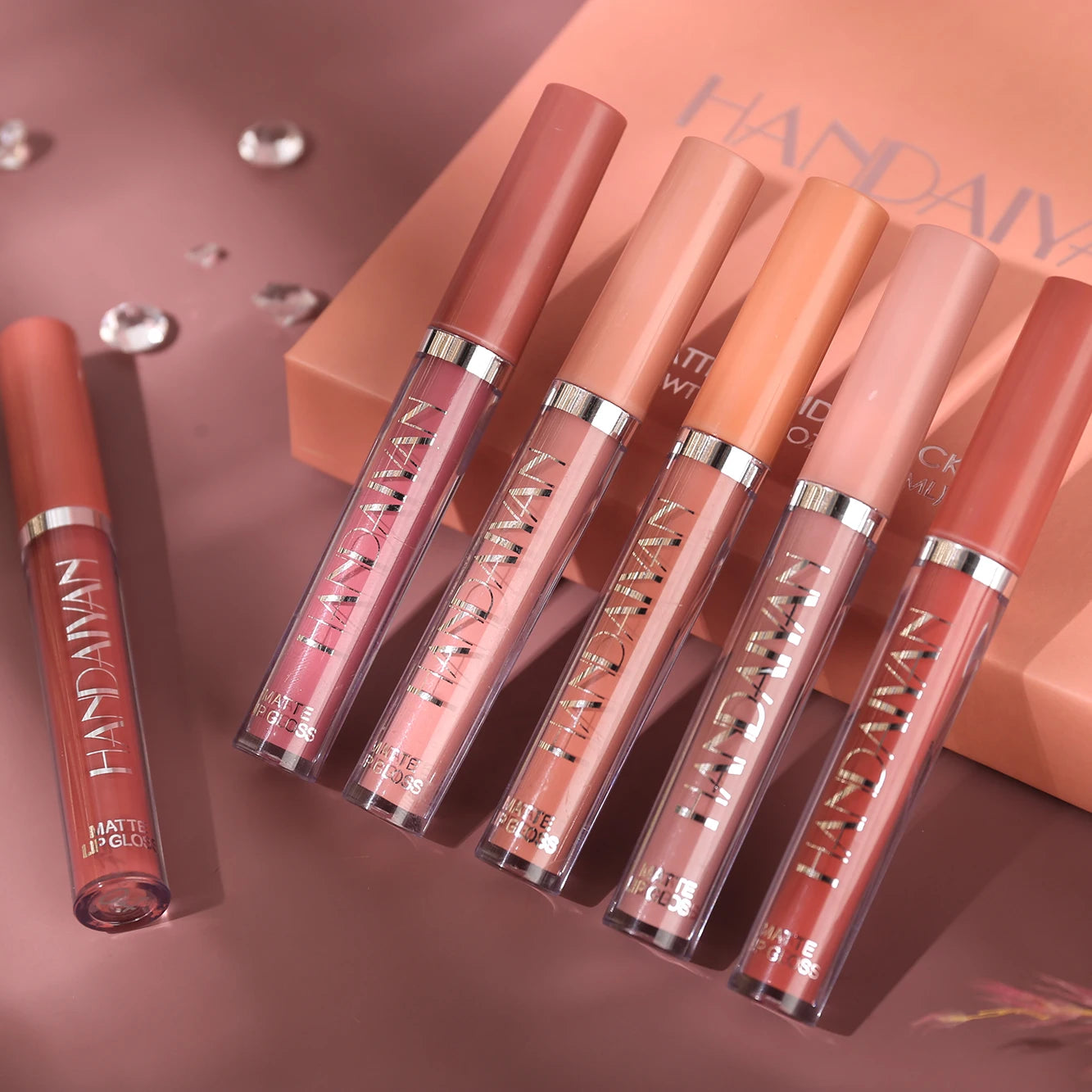HANDAIYAN Set of 6 Non-Stick Liquid Lipsticks in Cup Packaging