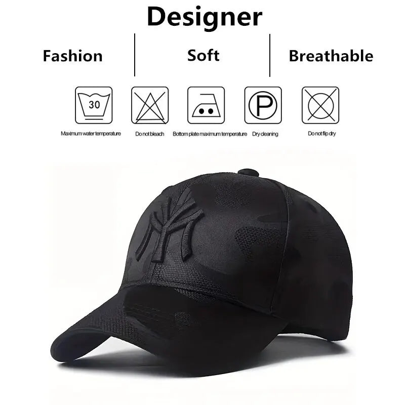 Fashion Letter Embroidery Camouflage Baseball Hat – Spring & Autumn Outdoor Cap
