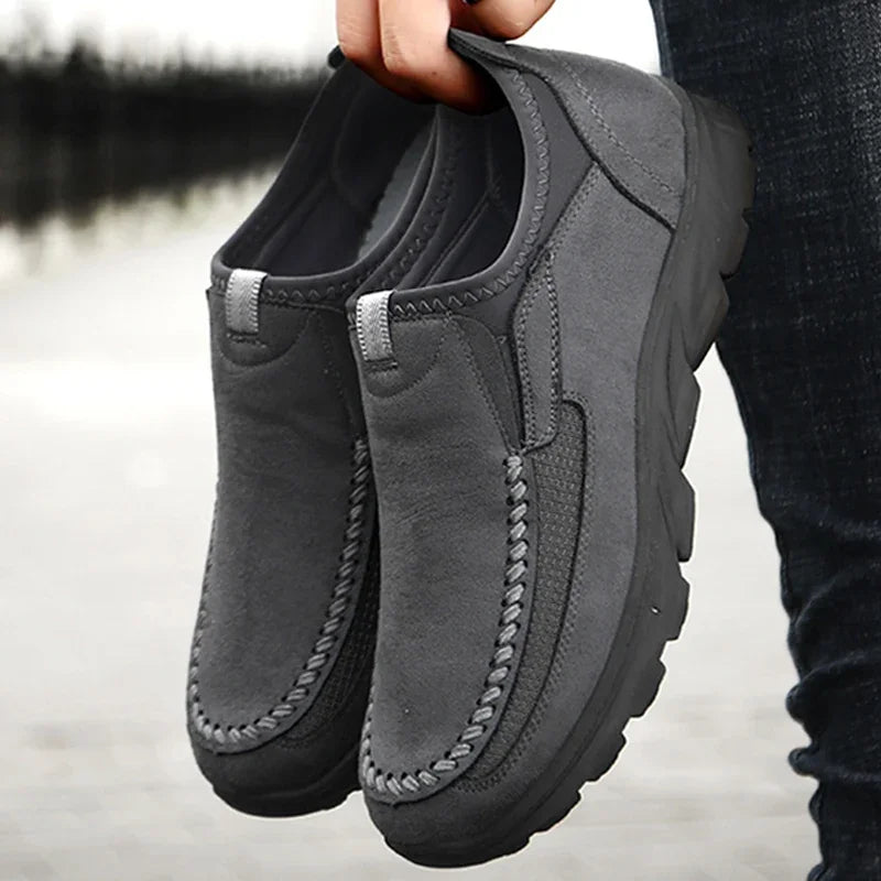 Men's Casual Breathable Loafers – Retro Handmade Sneakers