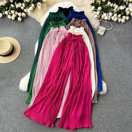 Women's Wide-Leg High-Waist Capris
