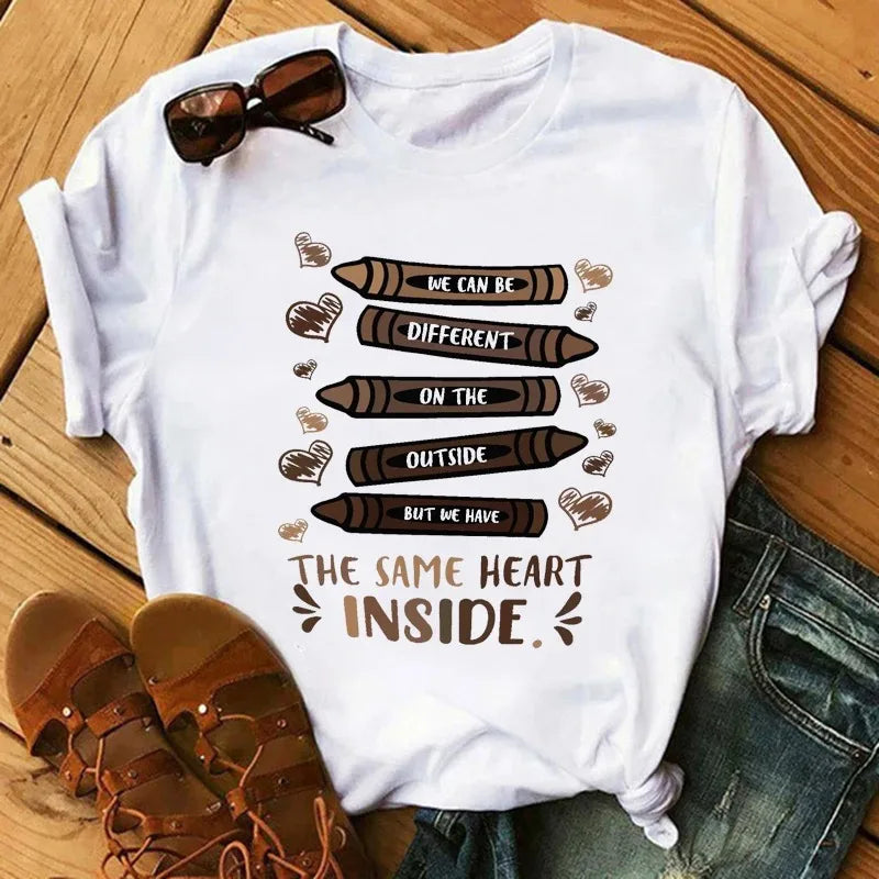 Women's Harajuku Cartoon Graphic T-Shirt – Summer Casual Short Sleeve O-Neck Tee