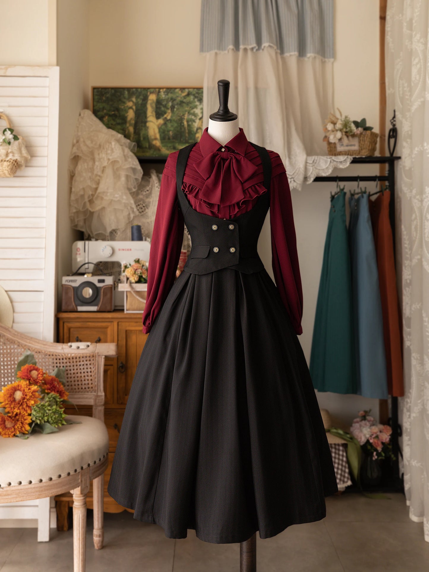 Elegant High-Waisted Ankle-Length Skirt – Original Classical Design