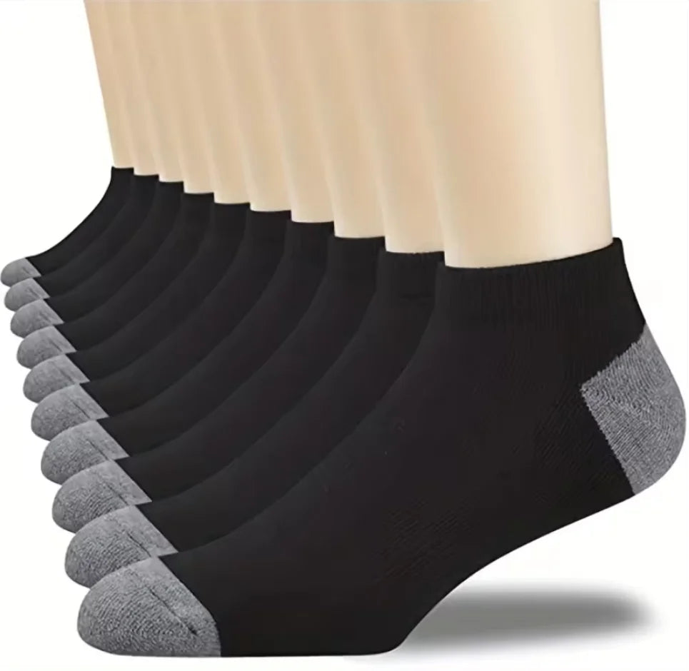 10 Pairs Breathable Cotton Sports Socks for Men – Bamboo Fiber Autumn & Winter Business Socks