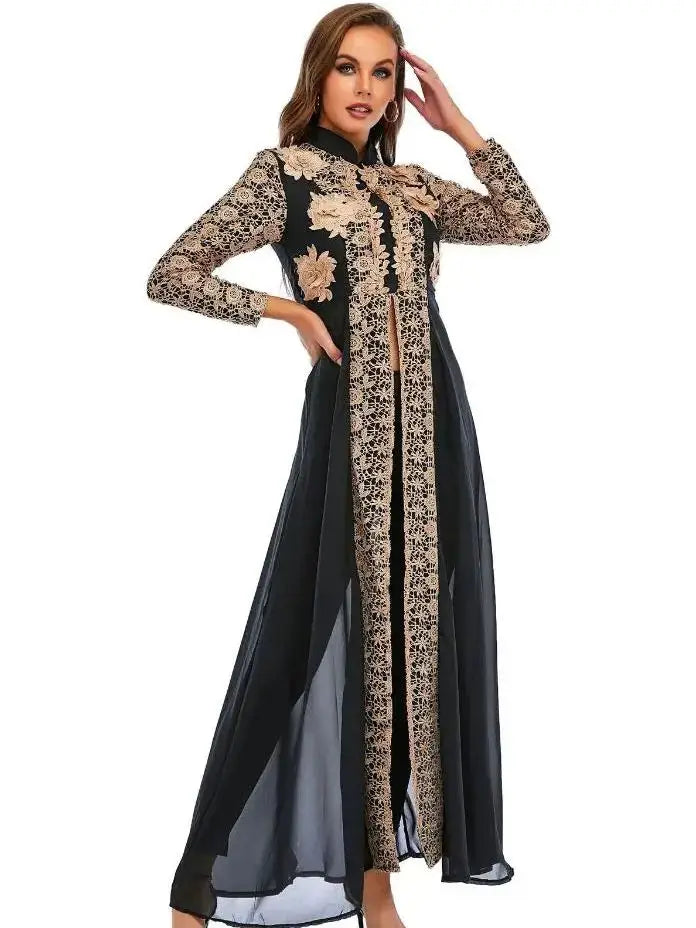 Dubai Abaya Muslim Dress Set