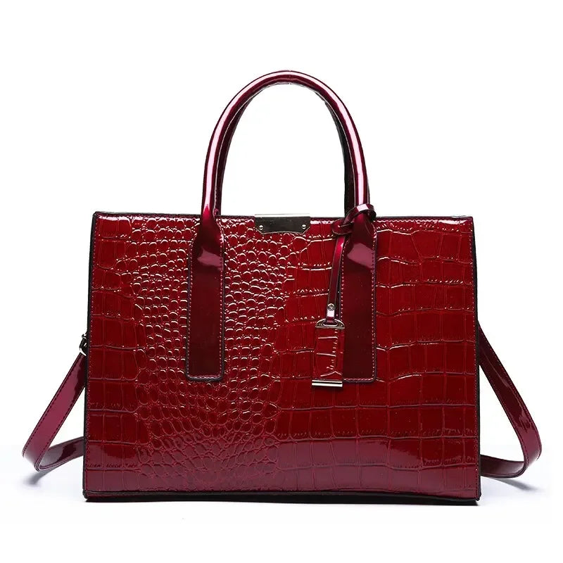 Luxury Vintage Women’s Crocodile Pattern Handbag