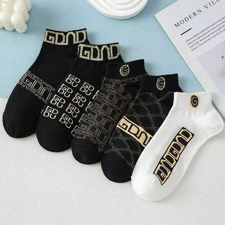 Men’s Thin Breathable Low-Cut Socks (5/10 Pairs) – Anti-Odor, Moisture-Wicking