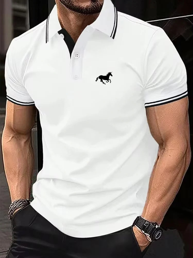 Men’s Classic Short-Sleeved Polo Shirt – Summer Casual Top