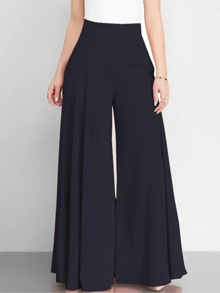 Elegant High Waist Wide Leg Pants for Women – Casual Office Chic
