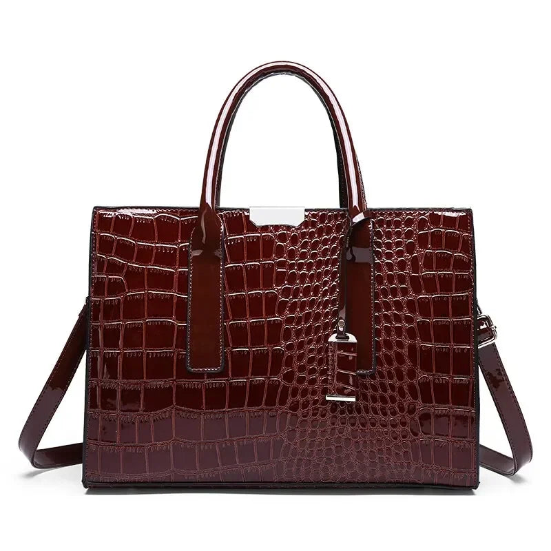 Luxury Vintage Women’s Crocodile Pattern Handbag