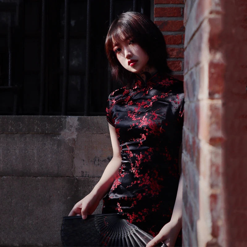 Vintage Dragon & Phoenix Long Dress (4XL–6XL)