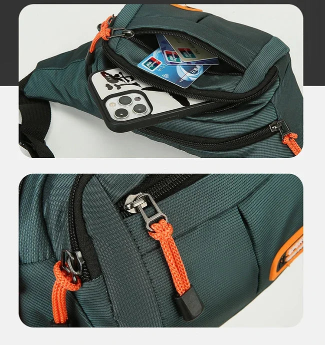 Oxford Waterproof Waist Bag for Men & Women – Large Capacity, Multifunctional Belt Pouch