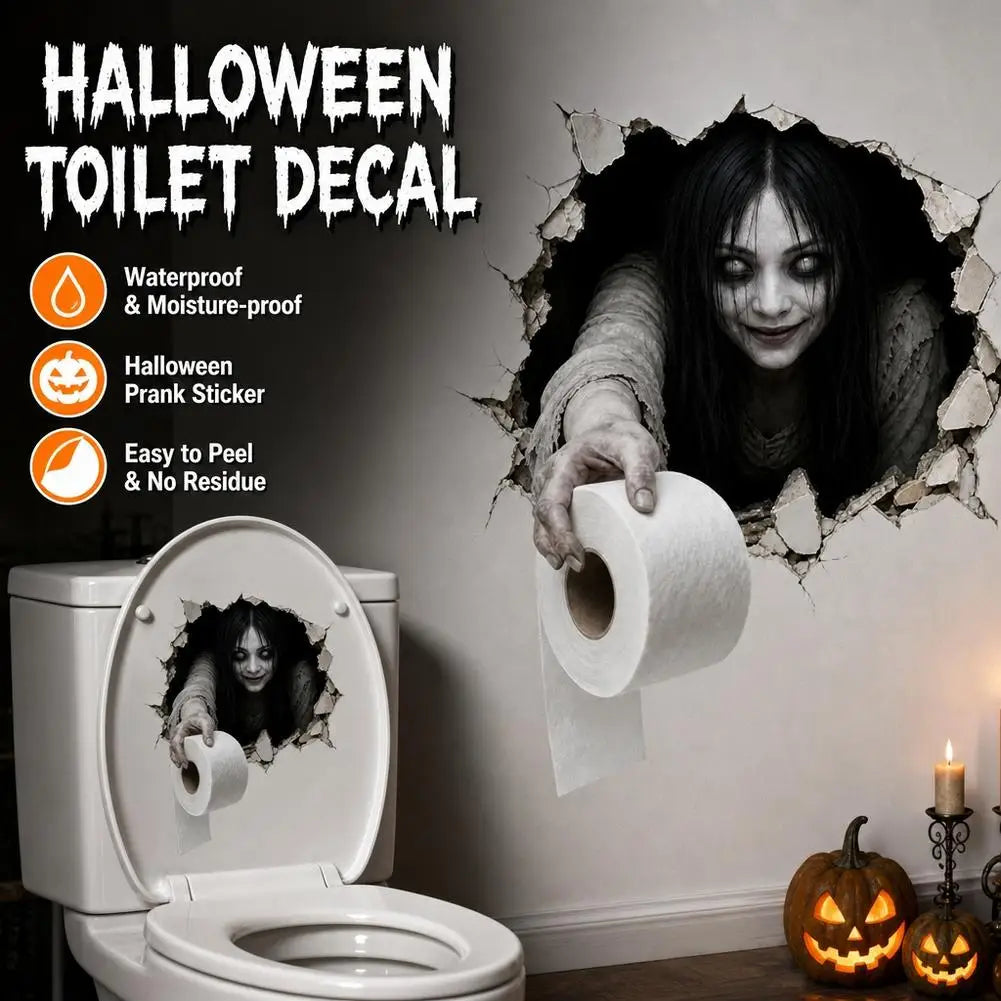 Halloween Wall Stickers – Scary Ghost Wall Decals for Bedroom, Living Room, Bar, and Party Decorations