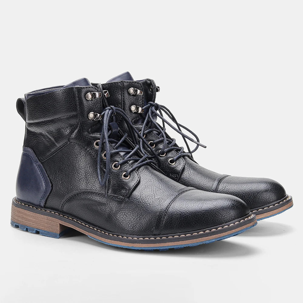 Brogue Chelsea Men Leather Boots