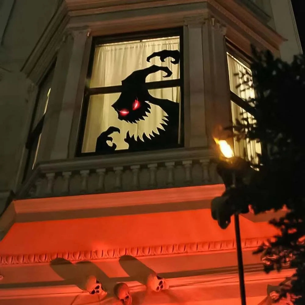 Halloween Door & Window Stickers – Haunted House Horror Decorations for Home, Glass, Walls & Halloween Parties