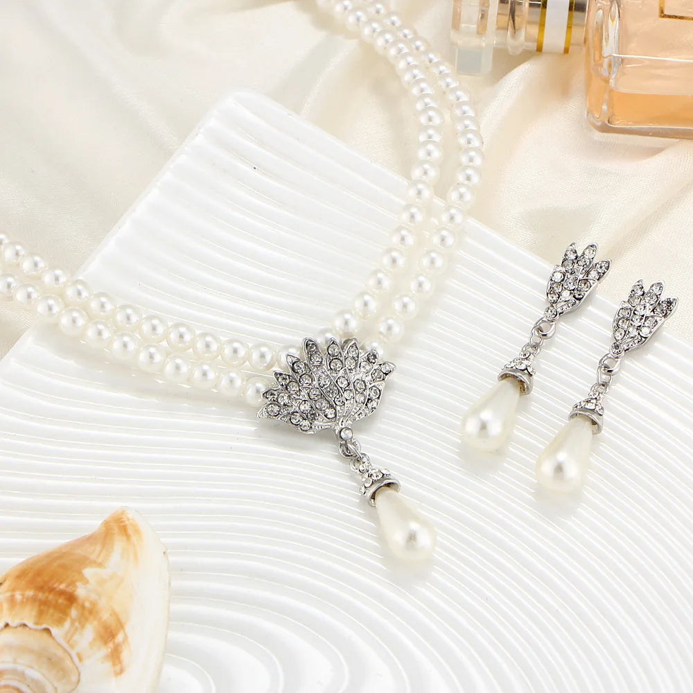 Elegant European & American Bridal Necklace Set