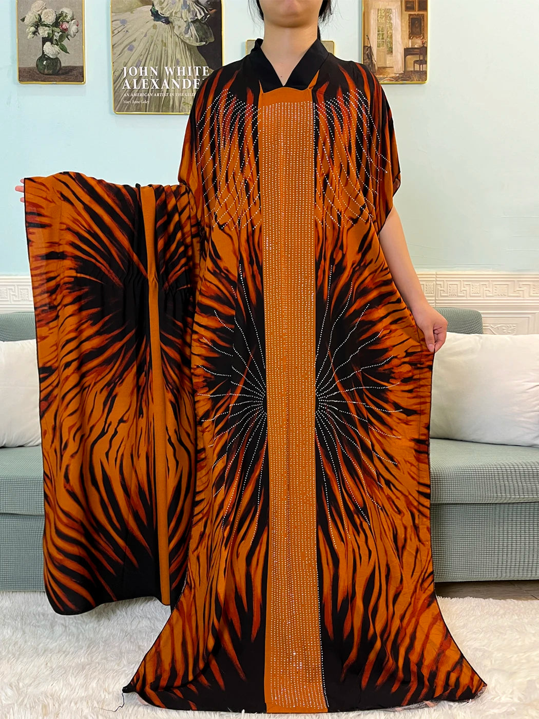 Muslim 2-Piece Boubou Cotton Abaya Set for Women – 2024 Collection