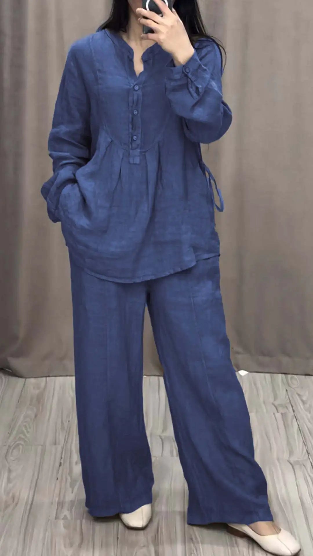 Women’s Cotton Linen 2-Piece Set