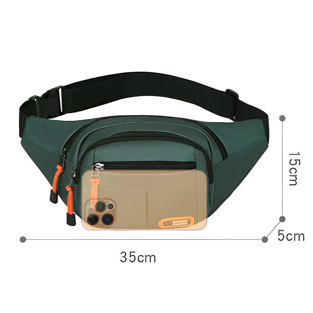 Oxford Waterproof Waist Bag for Men & Women – Large Capacity, Multifunctional Belt Pouch