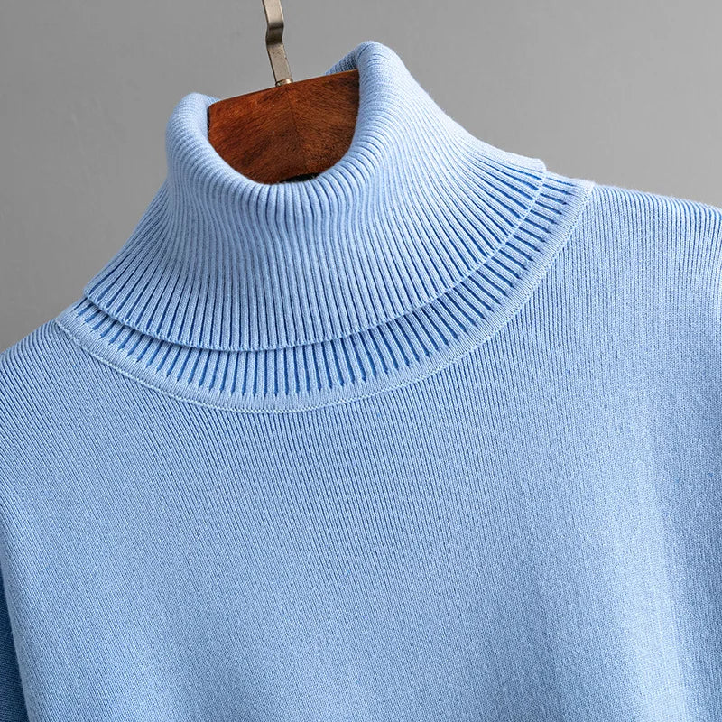 Women’s Turtleneck Knitted Skirt Suit – 2 Piece Set