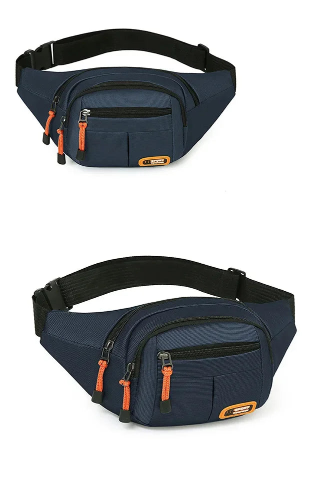 Oxford Waterproof Waist Bag for Men & Women – Large Capacity, Multifunctional Belt Pouch