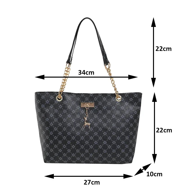Summer PU Leather Large-Capacity Women's Tote Bag