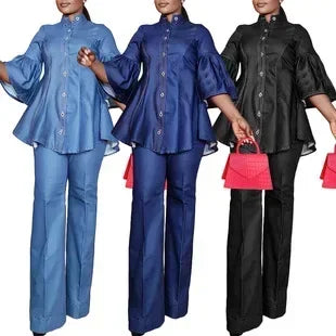 Women’s Spring Fashion Denim 2-Piece Set