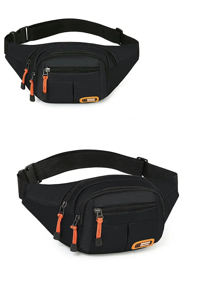 Oxford Waterproof Waist Bag for Men & Women – Large Capacity, Multifunctional Belt Pouch