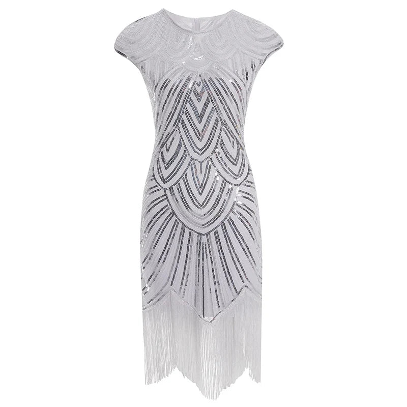 Women's 1920s Vintage Gatsby Long Skirt Flapper Dress