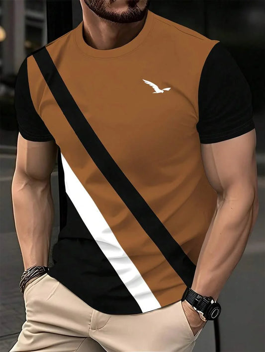 Men’s Personalized Pattern Print Short-Sleeve T-Shirt