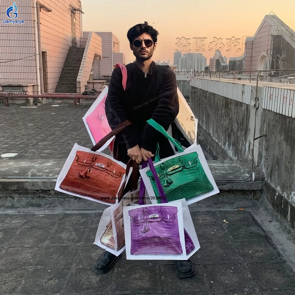 Woven Large Capacity Tote Bag – Stylish Travel & Shopping Handbag
