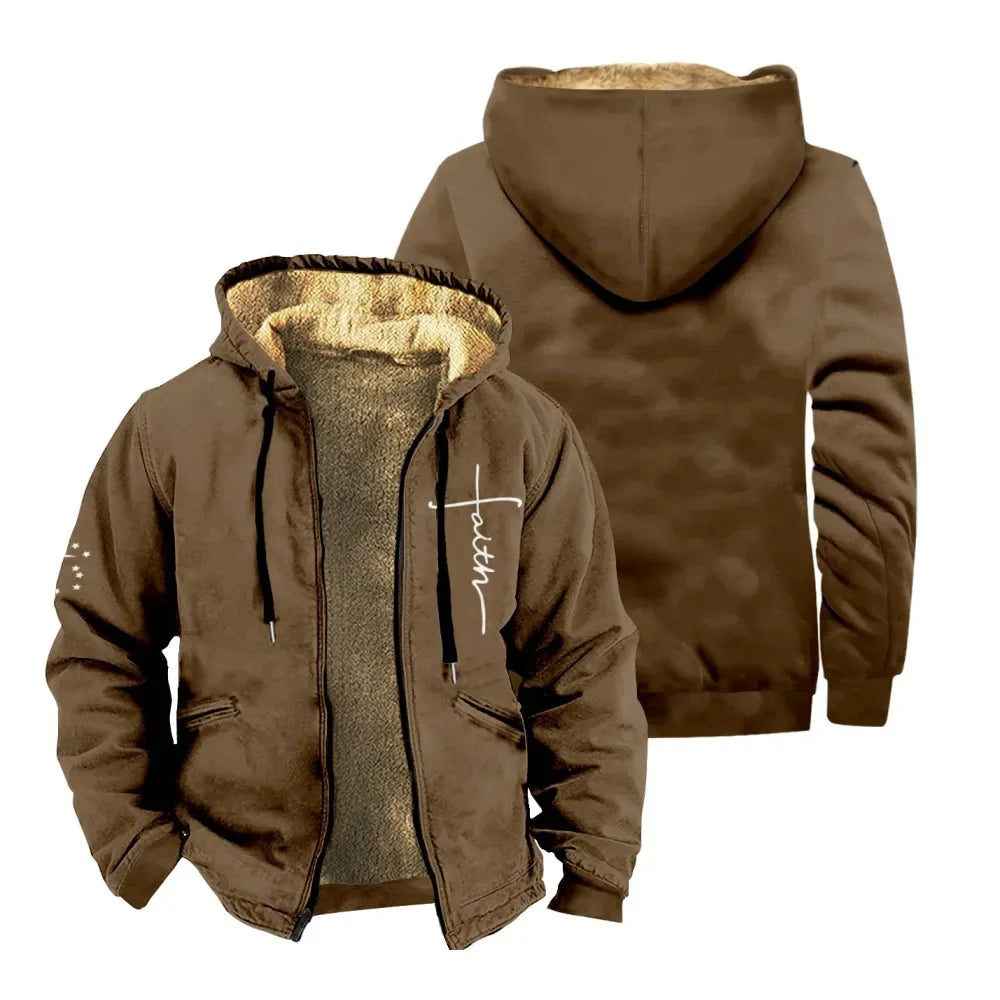 Thickened Fleece-Lined Double Layered Cotton Jacket
