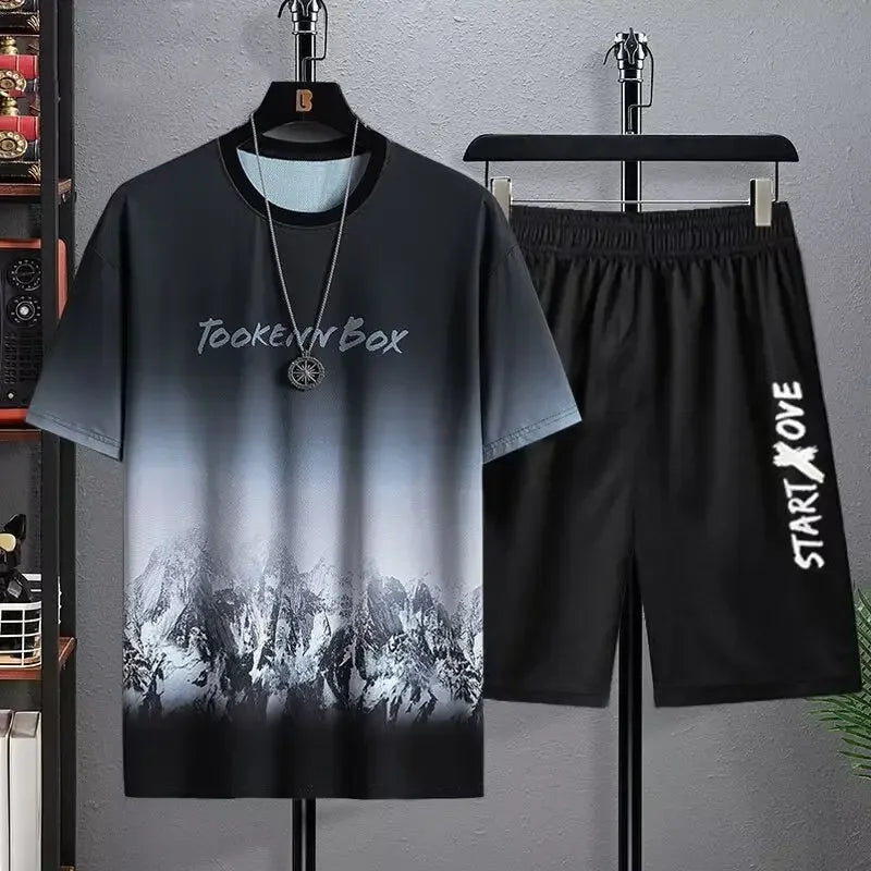 Men’s Summer Quick-Dry 3D Printed Sports Set