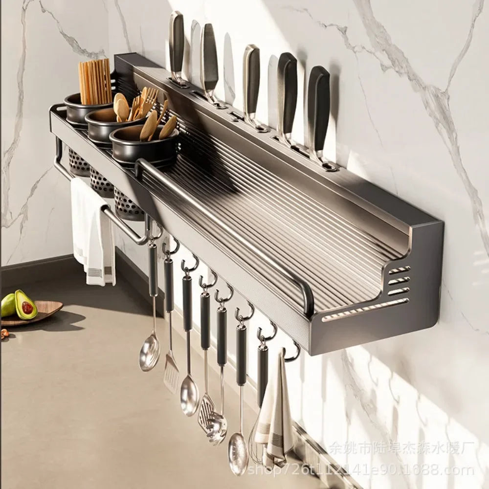 Kitchen Storage Rack – Wall Mounted Metal Organizer