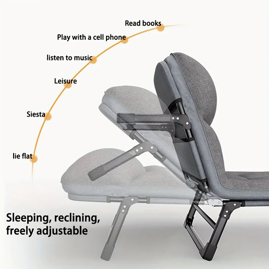 Heavy-Duty Adjustable Portable Folding Bed with Pillow & Blanket – 550 lb Weight Capacity