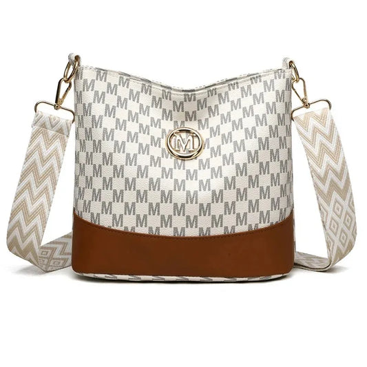 Retro-inspired crossbody handbag
