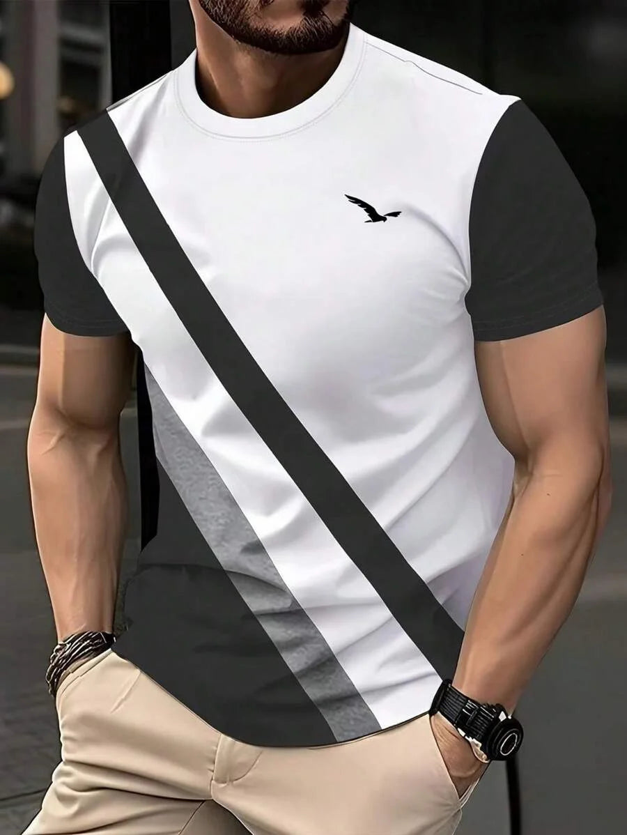 Men’s Personalized Pattern Print Short-Sleeve T-Shirt