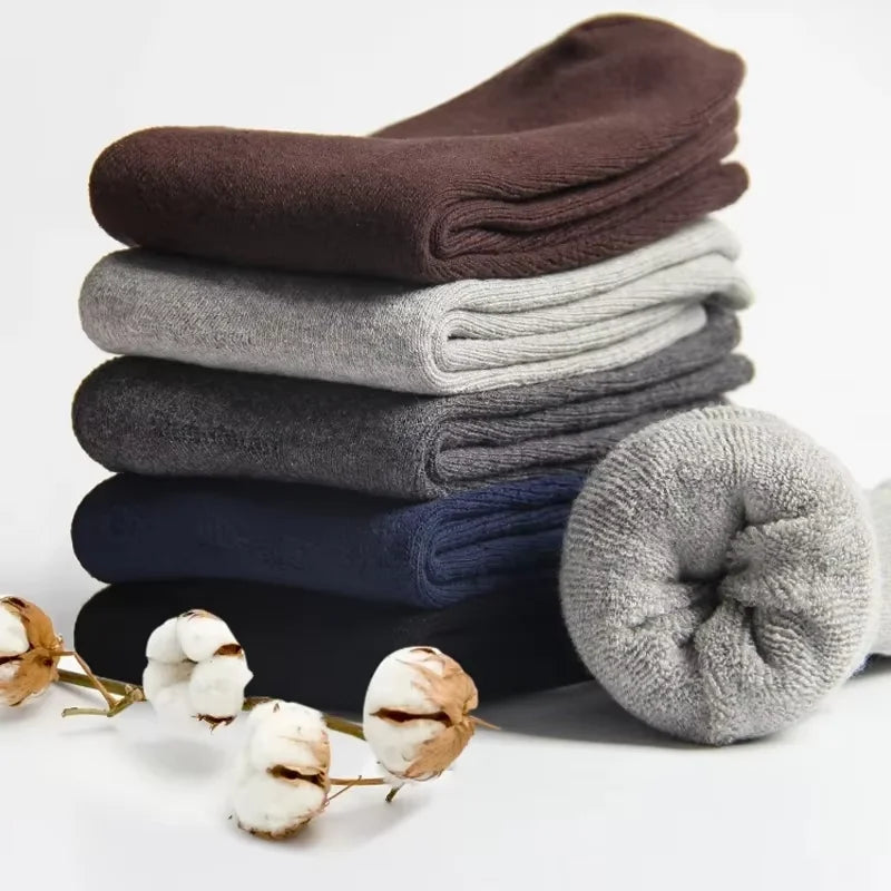 10 Pairs Breathable Cotton Sports Socks for Men – Bamboo Fiber Autumn & Winter Business Socks