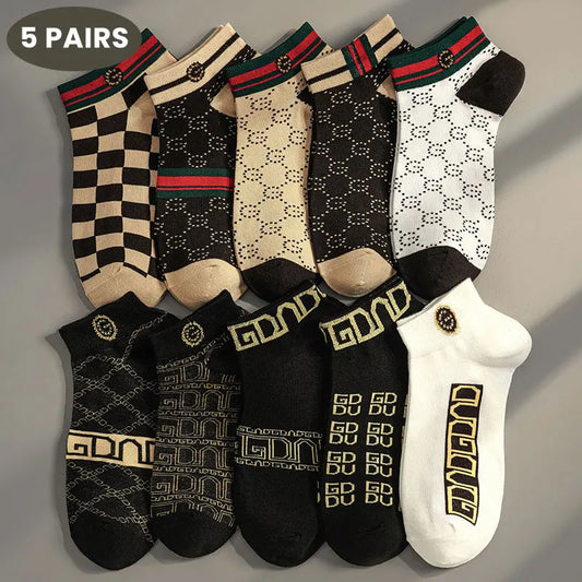 Men’s Thin Breathable Low-Cut Socks (5/10 Pairs) – Anti-Odor, Moisture-Wicking