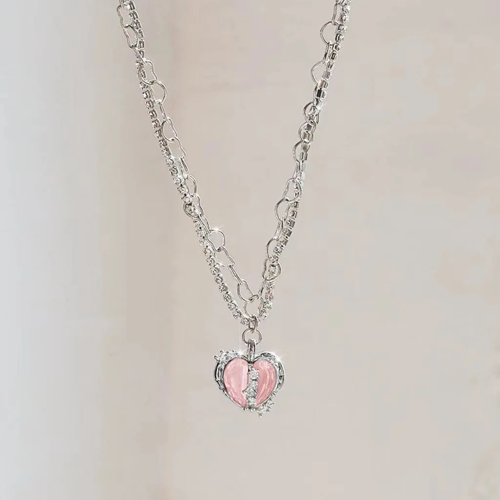 Silver Color Cross Pendant Necklace