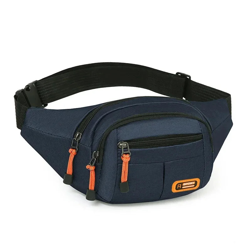 Oxford Waterproof Waist Bag for Men & Women – Large Capacity, Multifunctional Belt Pouch