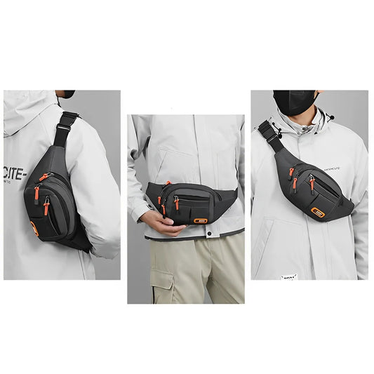 Oxford Waterproof Waist Bag for Men & Women – Large Capacity, Multifunctional Belt Pouch