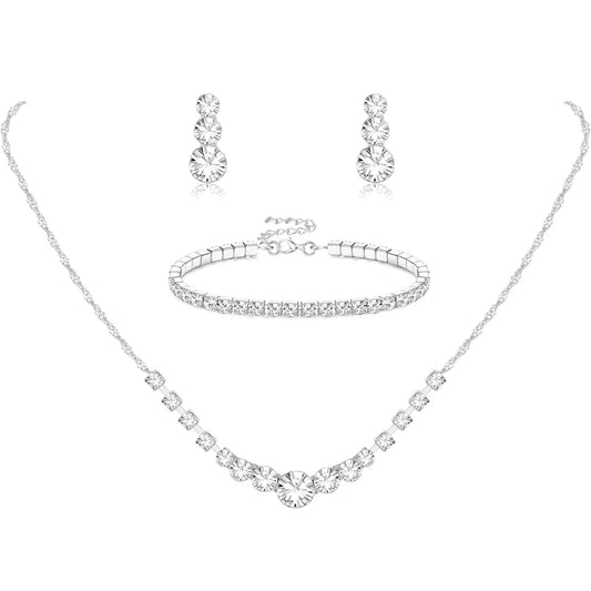 Elegant Silver Jewelry Set for Women